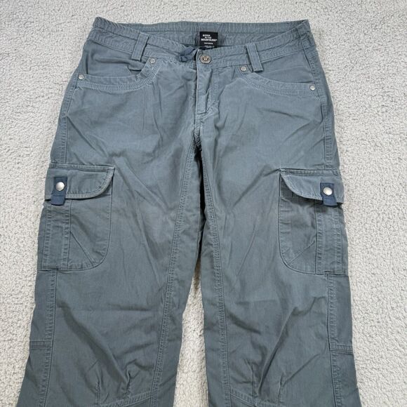 Kuhl Pants Womens 2 Blue Legendary Cargo Straight Hiking Camping Roll Up - Picture 2 of 11